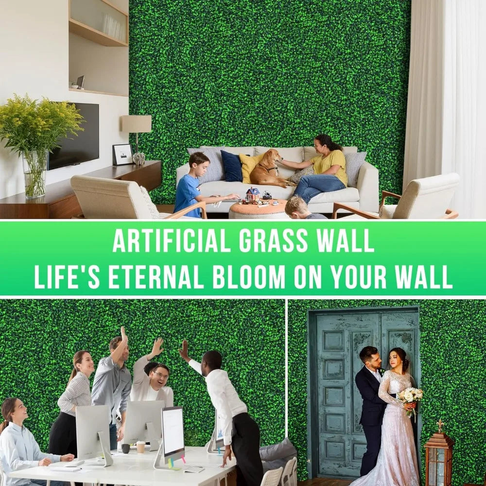 24PCS Boxwood Panels, 20"x20" Grass Wall, Plant Wall, Grass Backdrop Wall, Privacy Screen