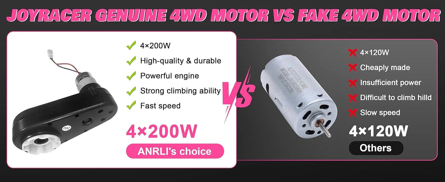 24V XL 2 Seater Ride on Toys Car for Girls, 2WD/4WD Switchable Off-Road UTV w/Long-Endurance Battery