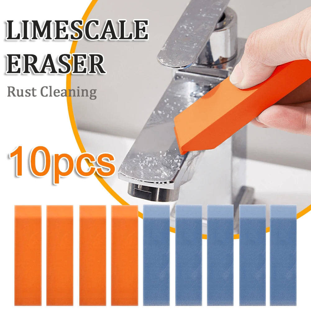 10pcs Easy Limescale Eraser Bathroom Glass Rust Remover Rubber Eraser