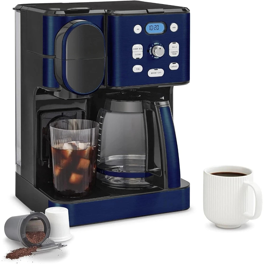 Coffee Maker, 12-Cup Glass Carafe, Automatic Hot & Iced Coffee Maker, Single Server Brewer