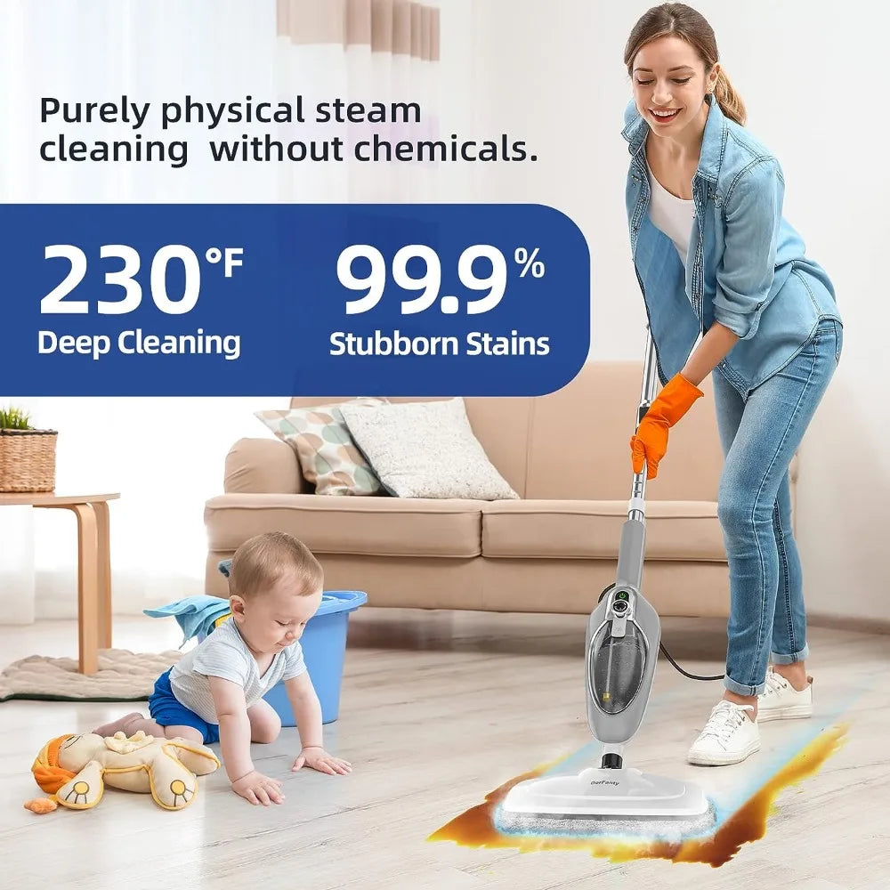 Steam Mop - 10-in-1 Handheld Steam Cleaner Detachable Floor Steamer with 11 Accessories