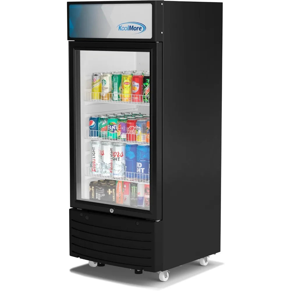 1D-6C 6 Cu. Ft. Commercial One Glass Door Display Upright Beverage Refrigerator Cooler Merchandiser