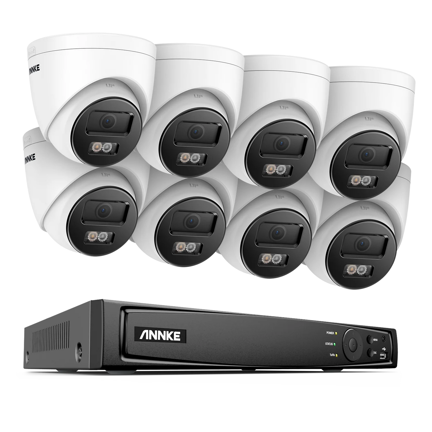 ANNKE 8CH 8MP Ultra HD PoE Network Video Security 4K H.265 Surveillance NVR 4x8MP HD IP67 POE CCTV