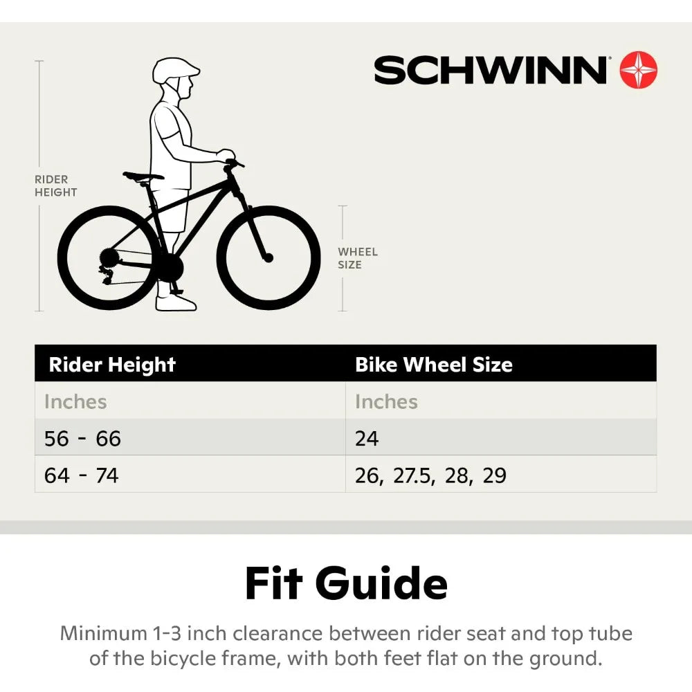 High Timber Mountain Bike 24 to 29-Inch Wheels, 7 or 21-Speeds, Front Suspension, Aluminum