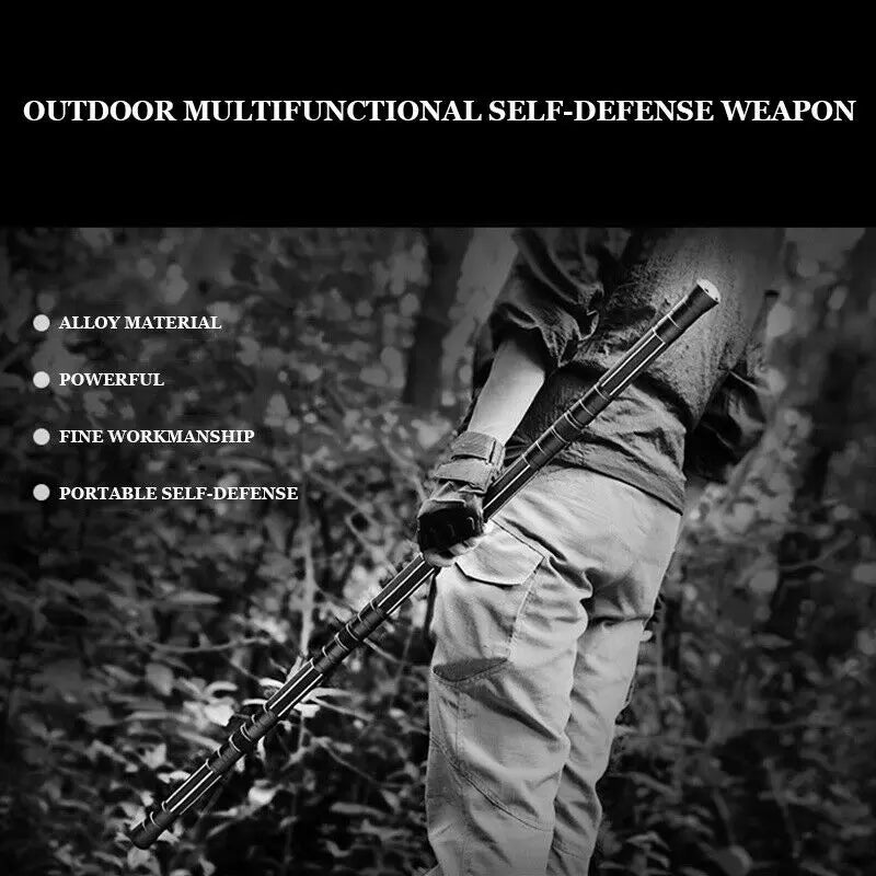 Tactical Trekking Poles Camping Multi Tool Kit Walking Cane Hiking Stick Survival Hunting