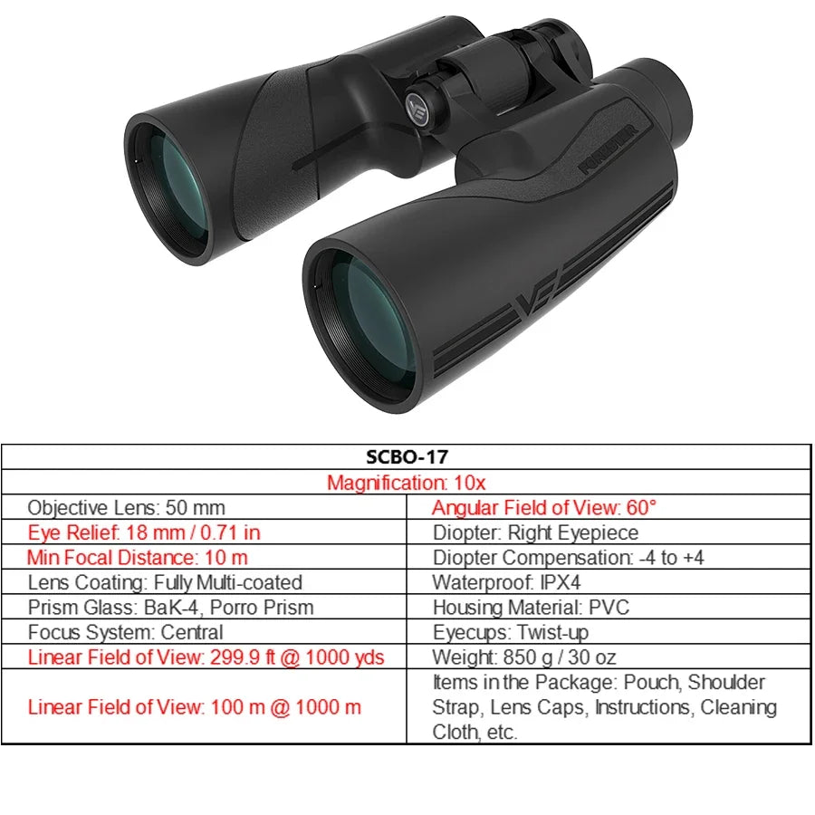 Pre-sale Vector Optics 12X50 Binocular Profesional Zoom Bak-4 Telescope Entry Level