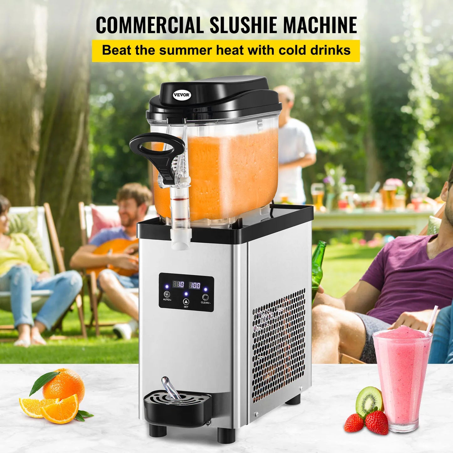 VEVOR 6L Commercial Slushy Machine Slushy Maker with Automatic Speed Control