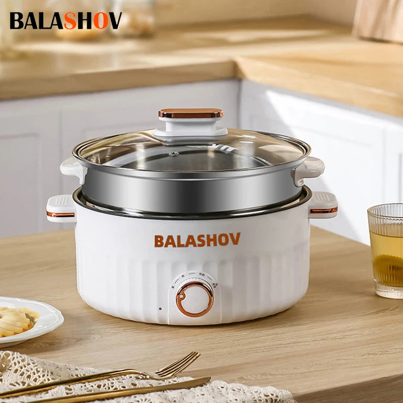 3L 110V Portable Electric Rice Cooker Multifunctional Pan Non-stick Cookware US Plug