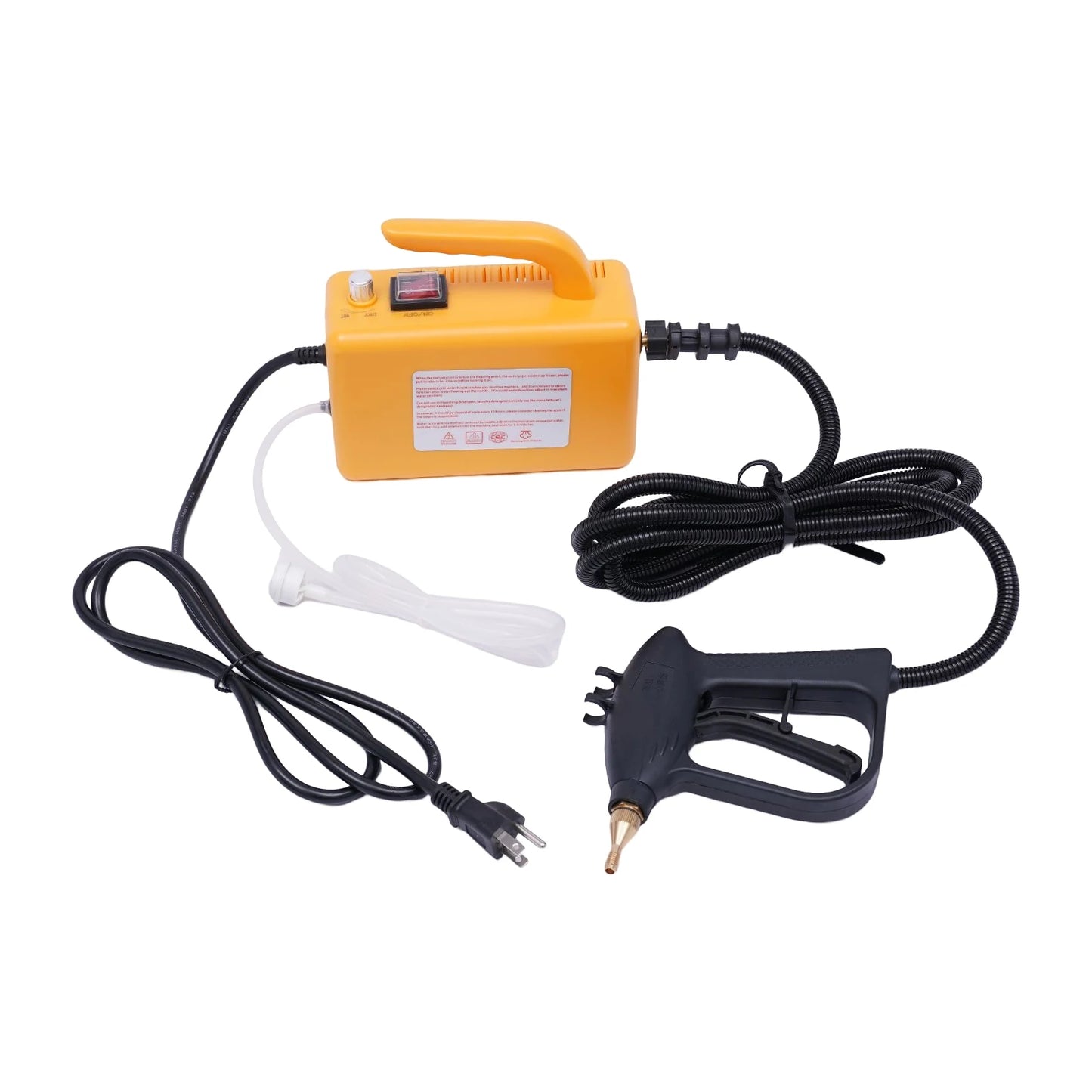 110V 1700W High Pressure Steam Cleaner Machine 360 ° All-round Cleaning Tool, Black/Yellow