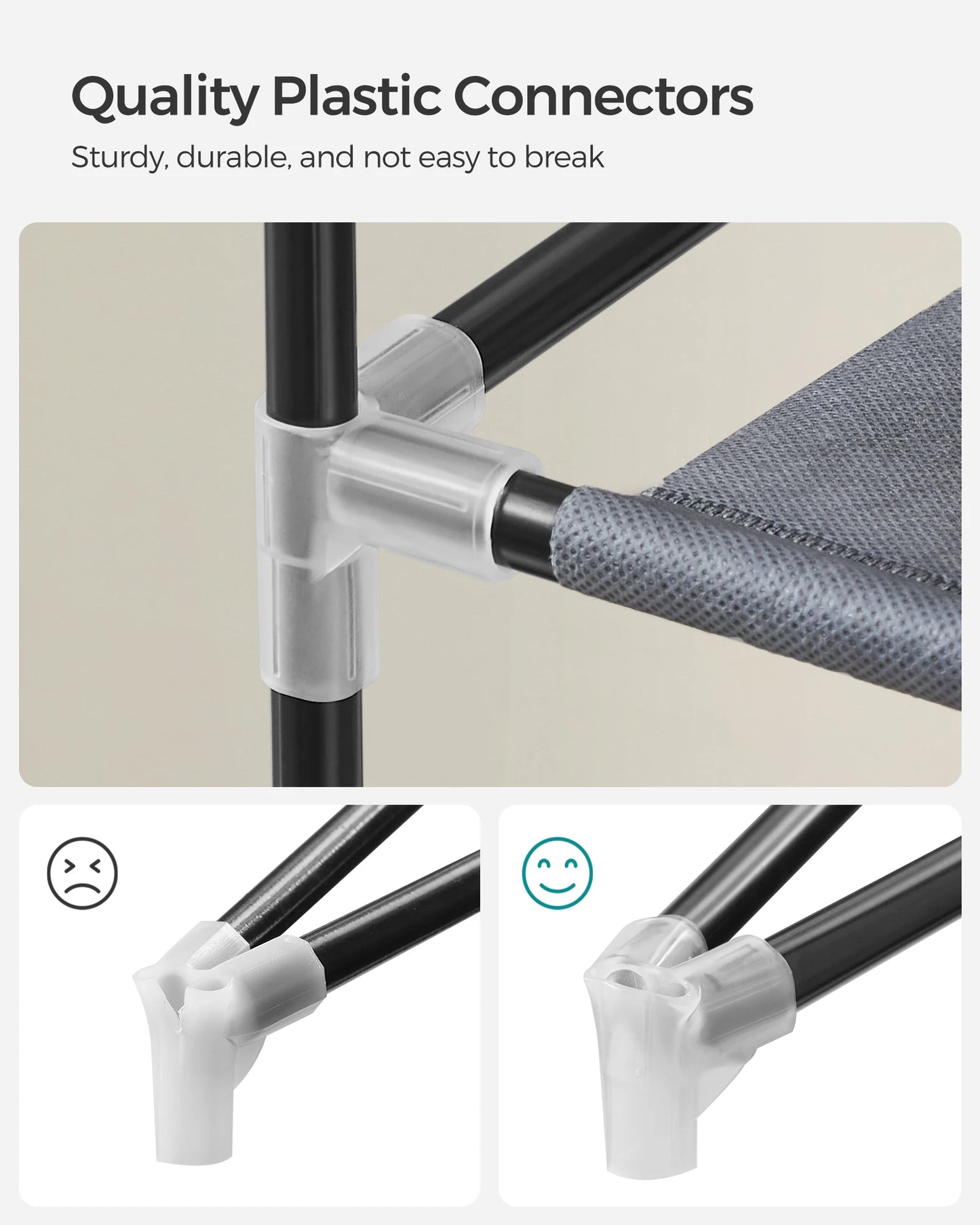 SONGMICS Shoe Rack, 9 Tier Shoe Organizer w/Nonwoven Fabric Cover, Shoe Storage Shelf  40-50 Pairs