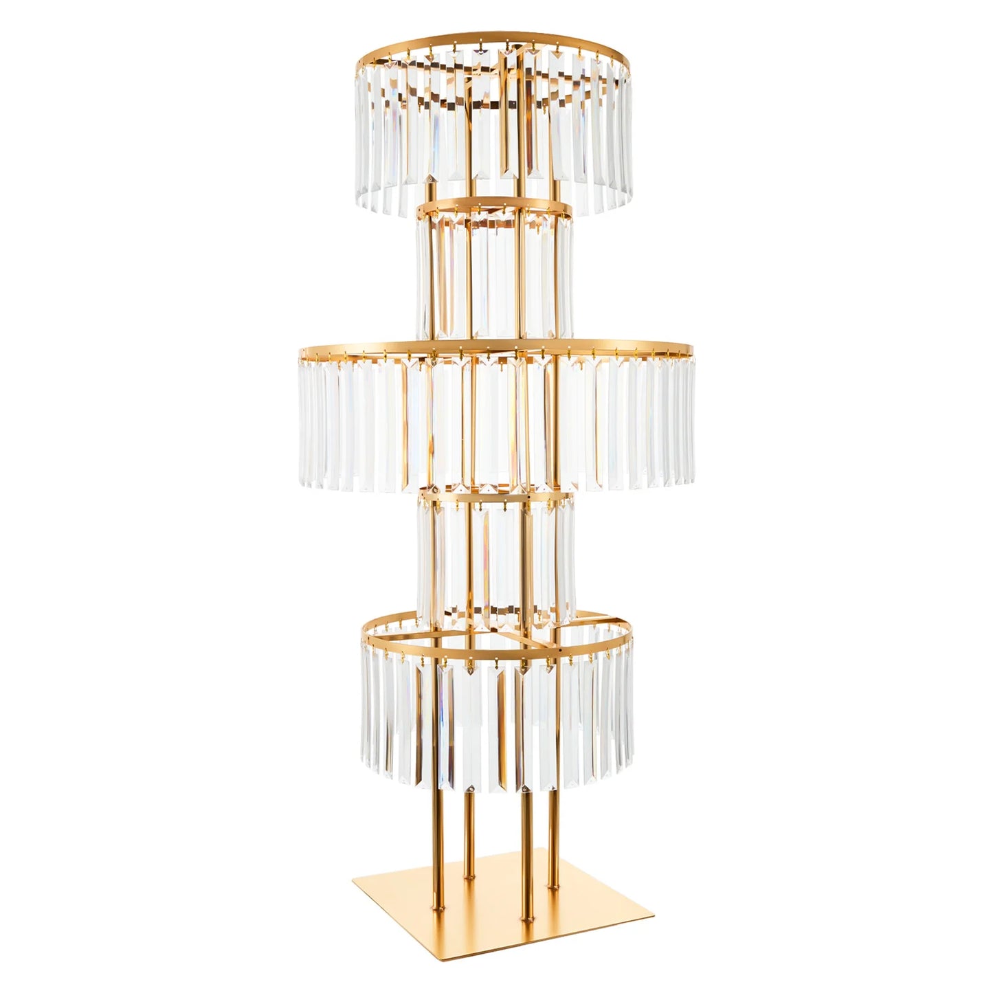5 Tiers Gold/Silver Wedding Centerpieces Flower Stand Vase Centerpiece Acrylic Flower Stand