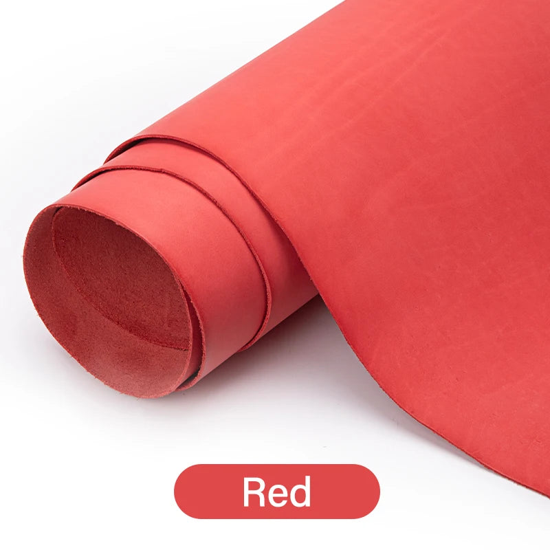 WUTA Full Grain Drum Dyed Vegetable Tanned Cowhide Skin Pre-cut Vachetta Leather Genuine Leather