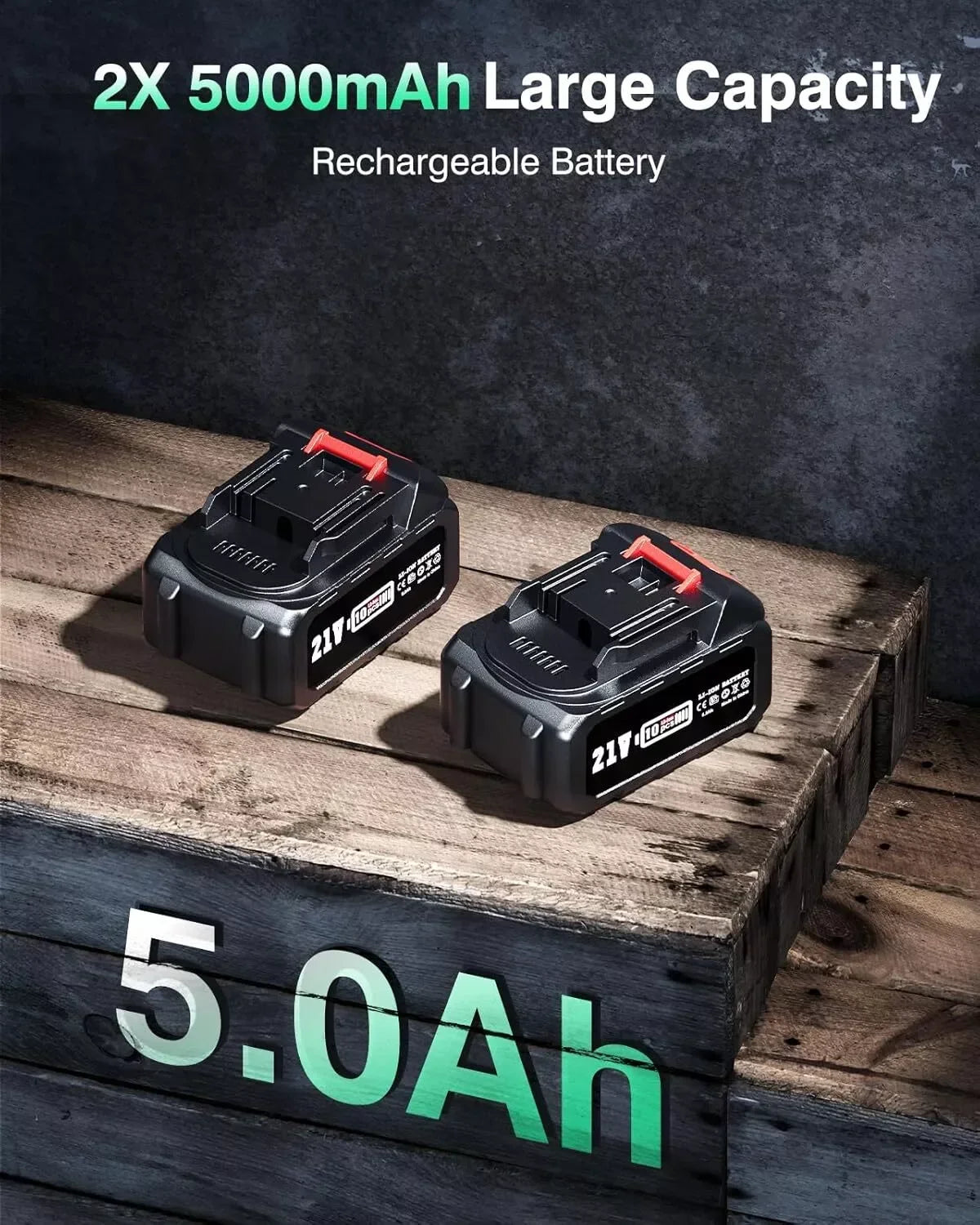 AVHRIT 1/2" Cordless Brushless Impact Wrench 1000Nm(738Ft-lbs) w/ 2x5.0Ah for Makita Power Tool Kit