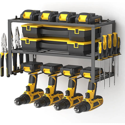 Power Tool Organizer Wall Mounted Power Tool Rack for Cordless Drill Storage