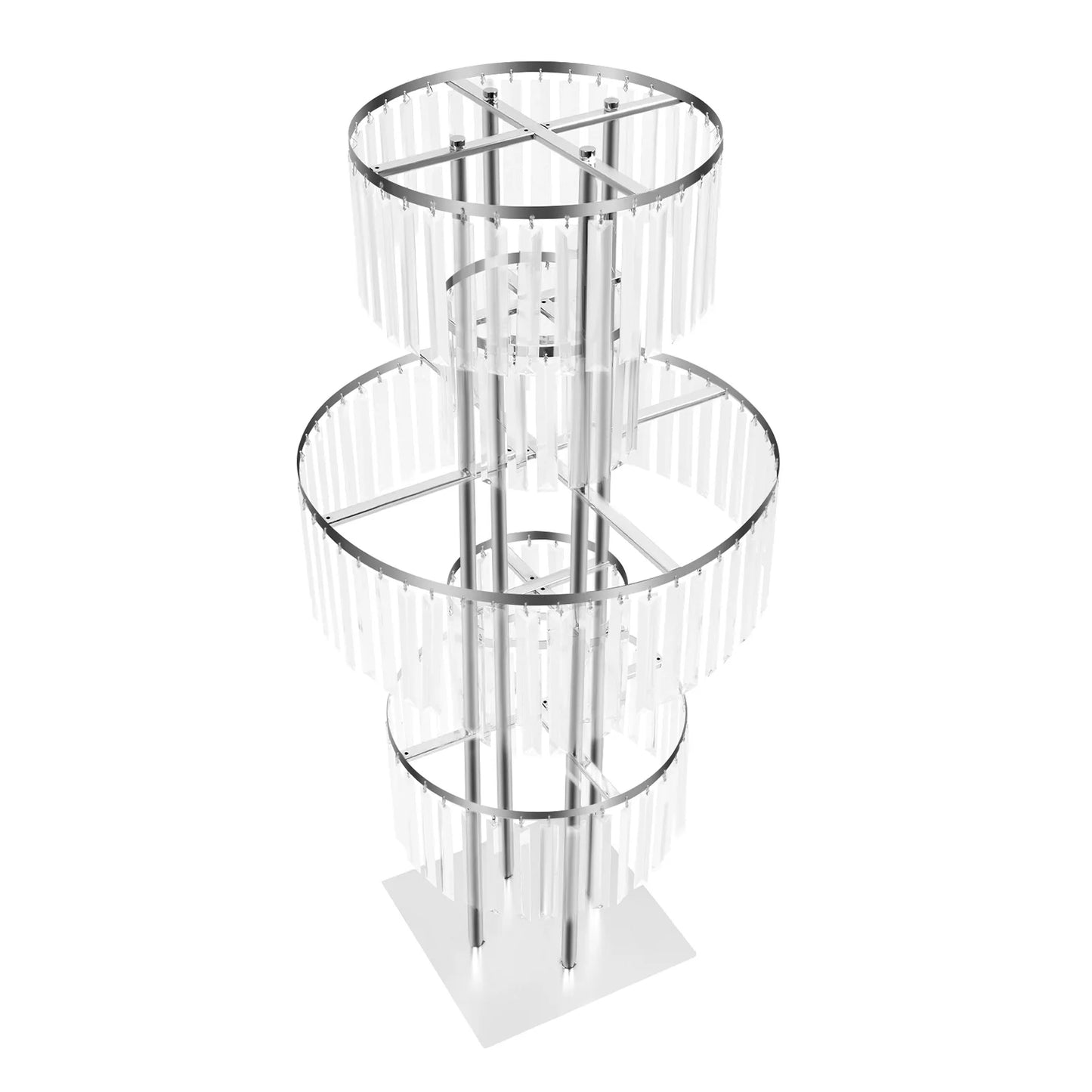 5 Tiers Gold/Silver Wedding Centerpieces Flower Stand Vase Centerpiece Acrylic Flower Stand