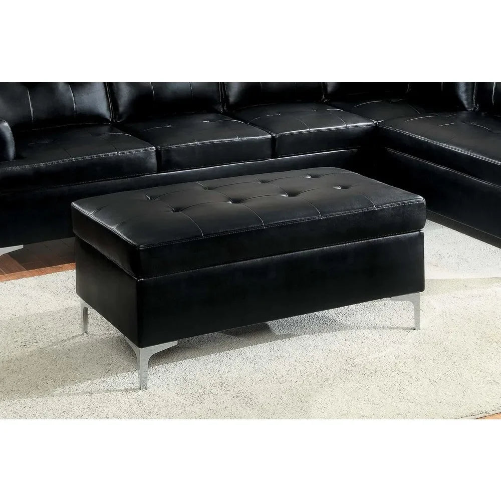 Sofa, 109-inch X 108-inch, L-Shaped Sofa, PU Leather Cover, Living Room Furniture, Recliner Sofa