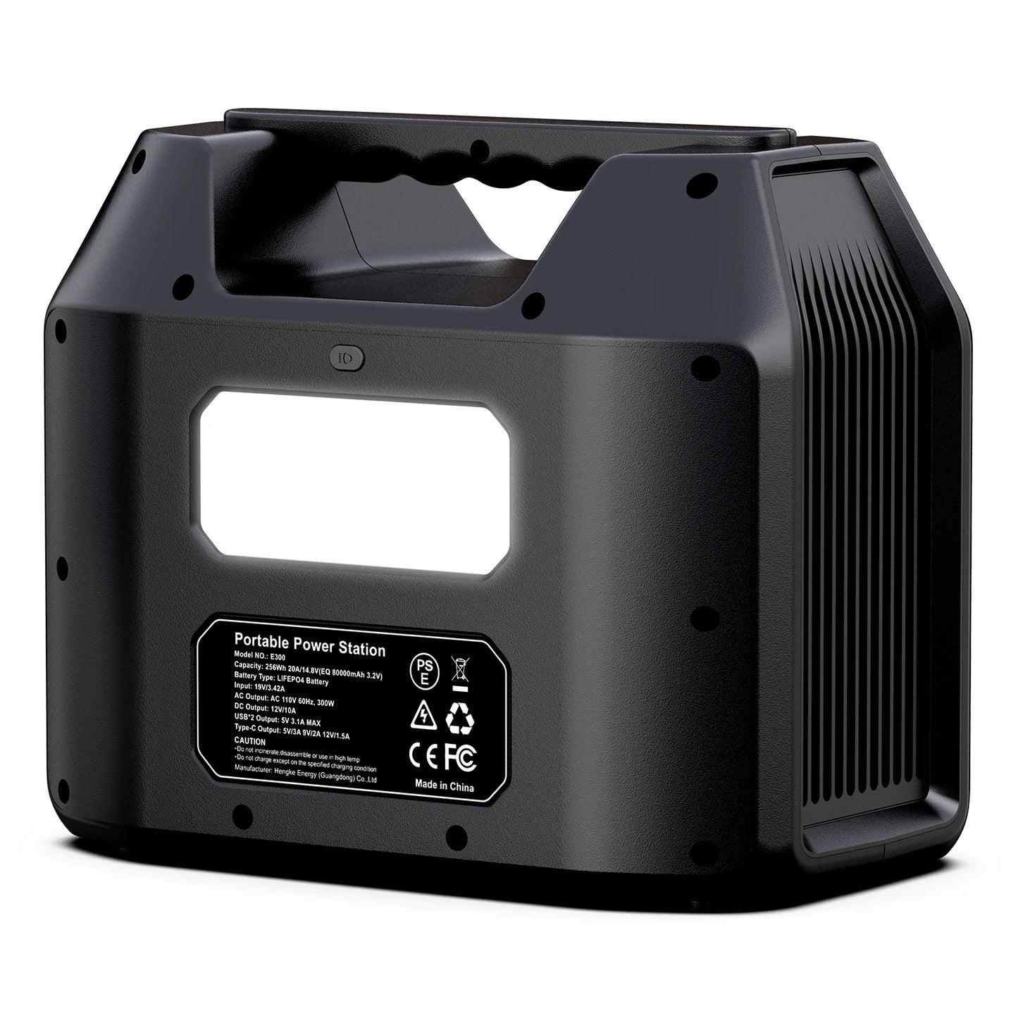 Portable Power Station 300W Solar Generator 256Wh 80000mAh Power Bank 110V AC/DC/USB/USB C LiFePO4