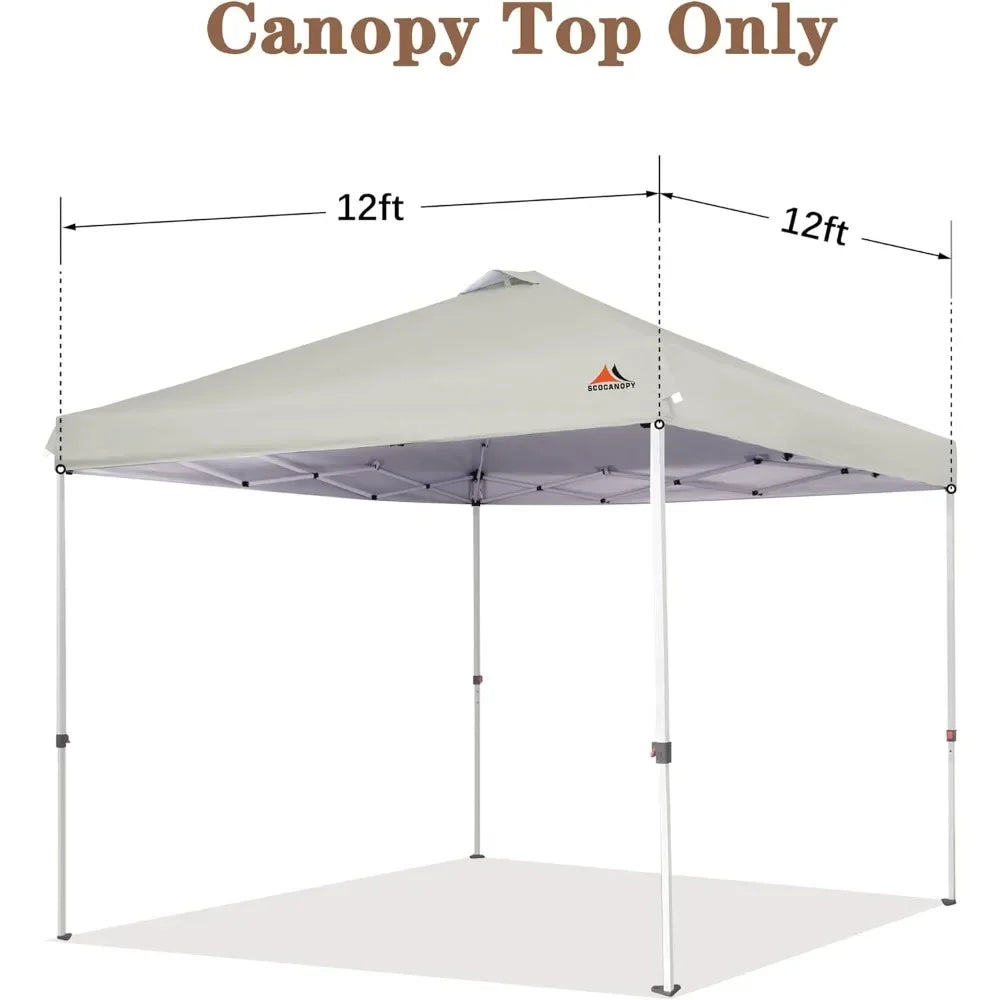 Replacement Top w/ Air Vent for 12x12 (NO Canopy Frame), Canopy Cover ONLY (PICK YOUR COLOR CANVAS)