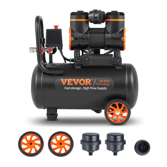 VEVOR 4.8 Gallon Air Compressor 1.2HP Oil Free Compressor, Tire Inflation Spray Painting, Nailing