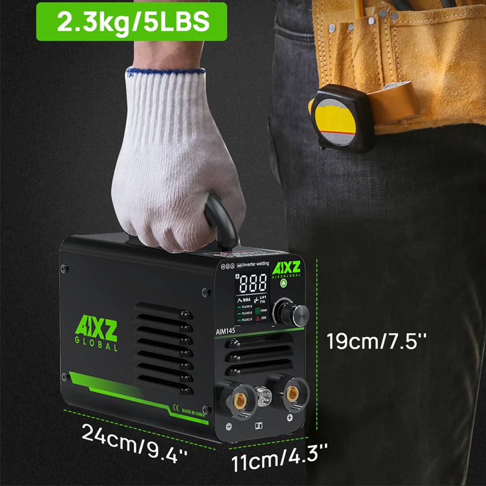 AIXZ 3 In 1 MIG Welding Machine Lift TIG/MMA Welders AIM145 For Gasless Iron Soldering Portable Mig Welder With Spool Gun 220V