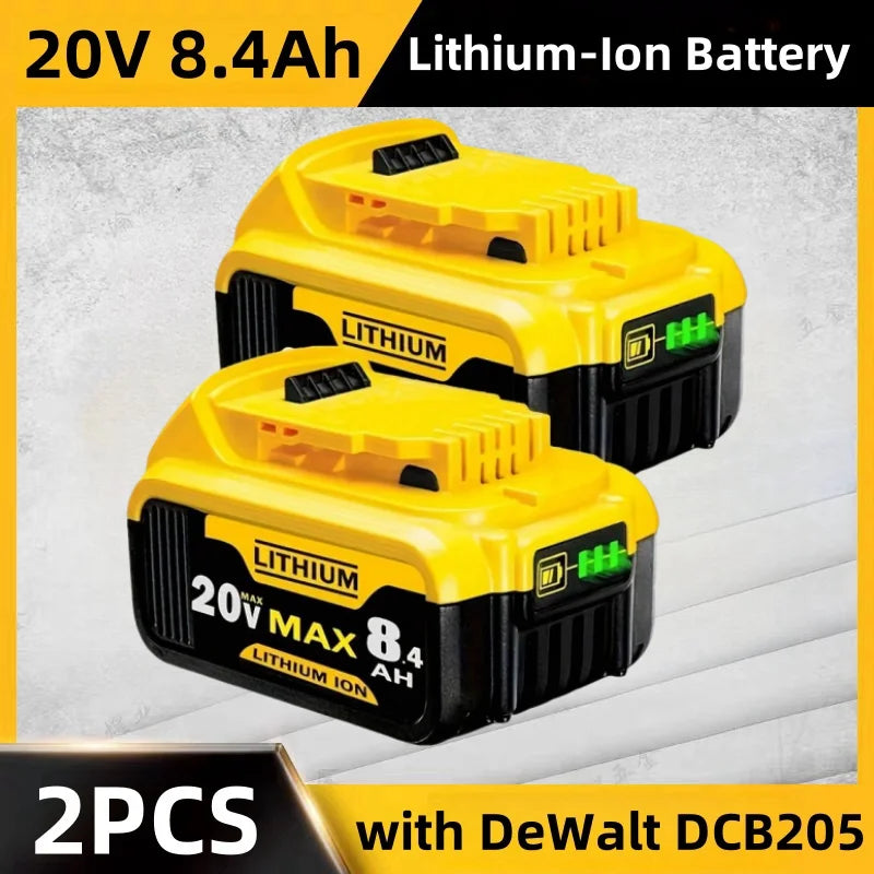 DeWei 20V 8.4Ah Replace Battery DCB205 18650 Lithium Battery Power Battery DCB206-2 DCB205-2 DCB205