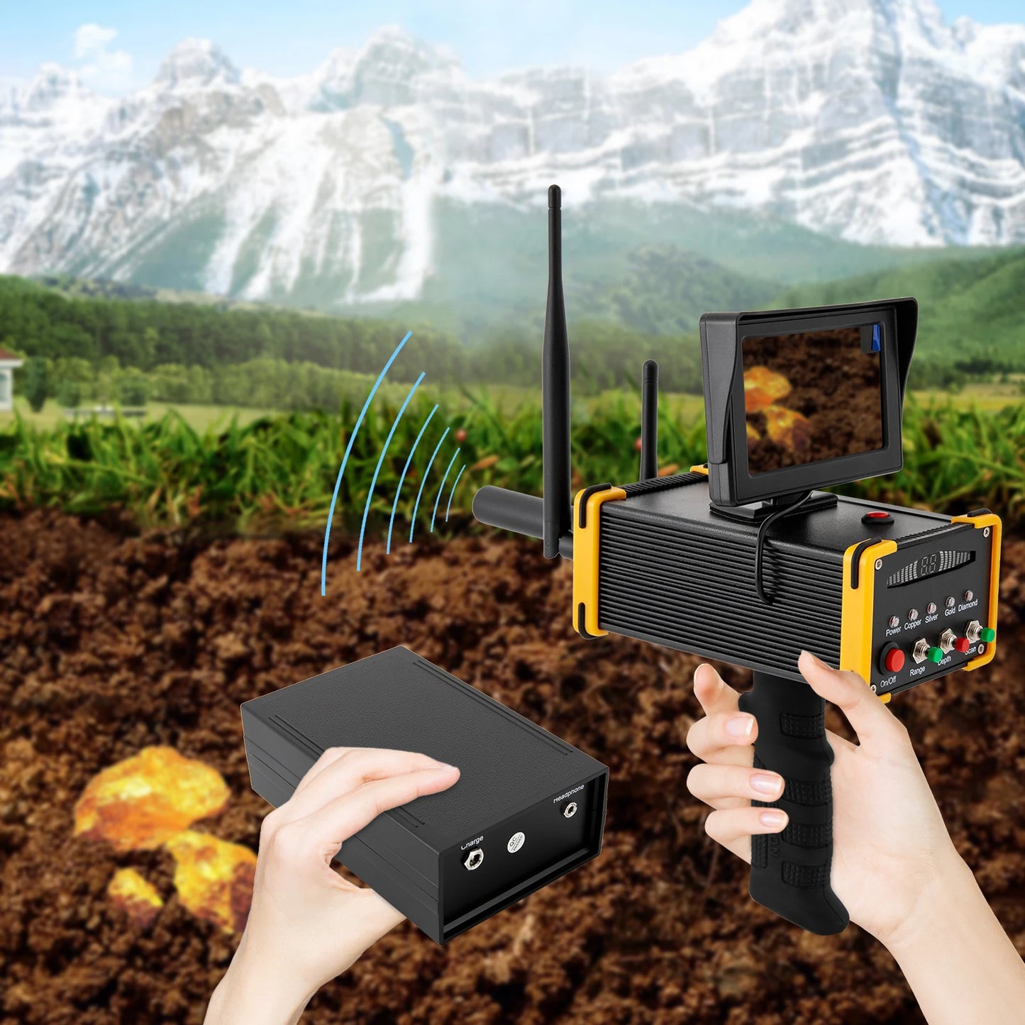 Metal Detector Gold Finder Underground Metal Scanner with High Definition Screen/AC100‑240V