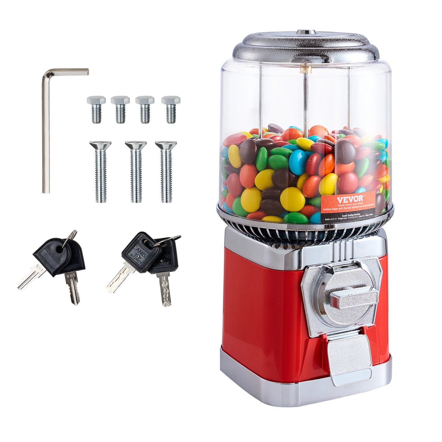 VEVOR Gumball Machine for Kids Candy Vending Machine Bubble Gum Machine Coin Operated