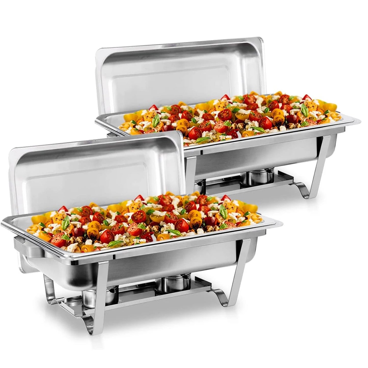 2/4 Pack 8QT Chafing Dish Buffet Set Stainless Steel Food Warmer Kit with Lids Holders