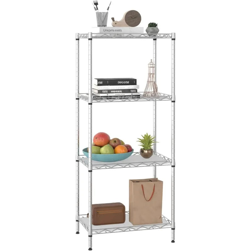 Storage Shelves 2100Lbs Capacity, 6-Shelf on Casters 48" L×18" W×72" H Commercial Wire Shelving Unit