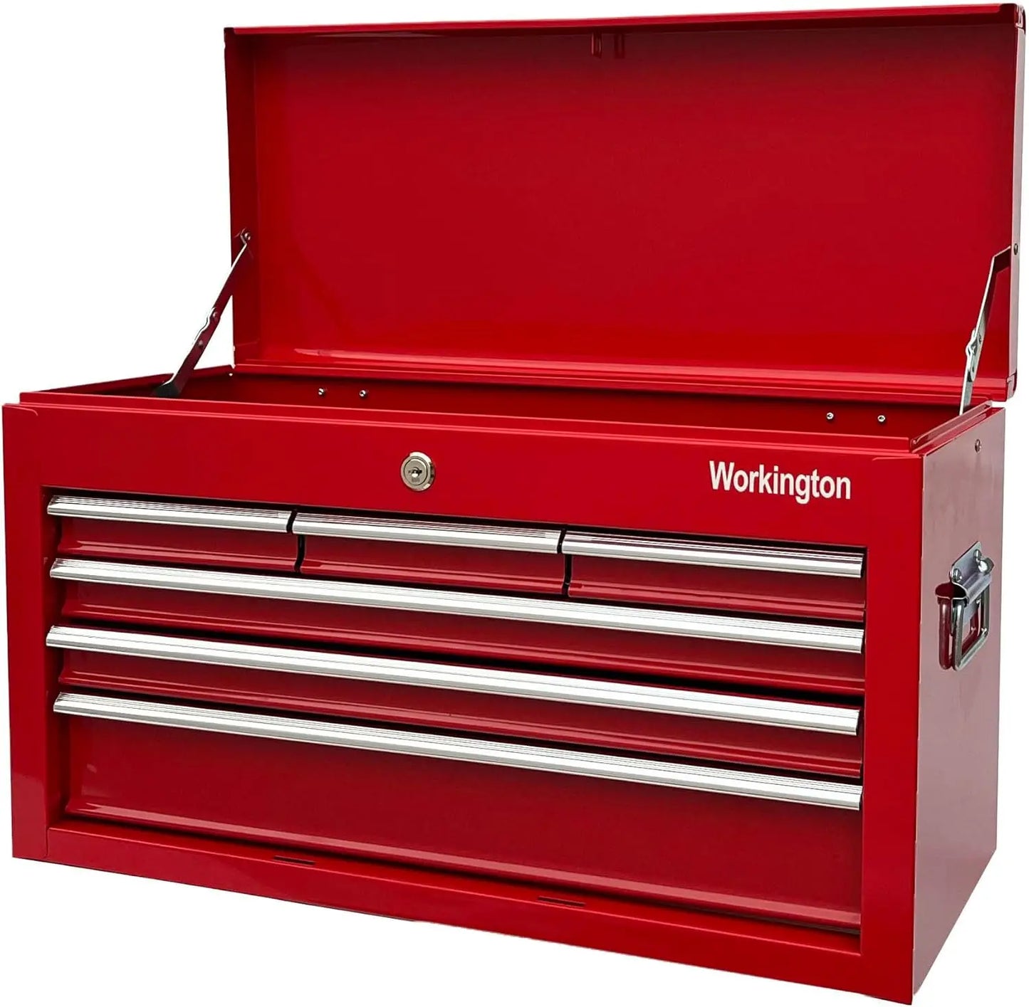 Tool Chest w/6 Drawers, 24" 6-Drawer Tool Chest Cabinet w/Ball Bearing Drawer Slides, Steel