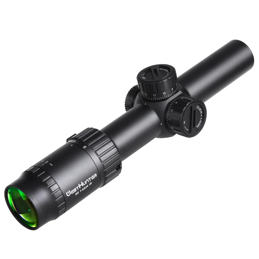 WestHunter HD 1-6X24 IR LPVO Riflescopes R/G Illumination Etched Glass Reticle Hunting Sights