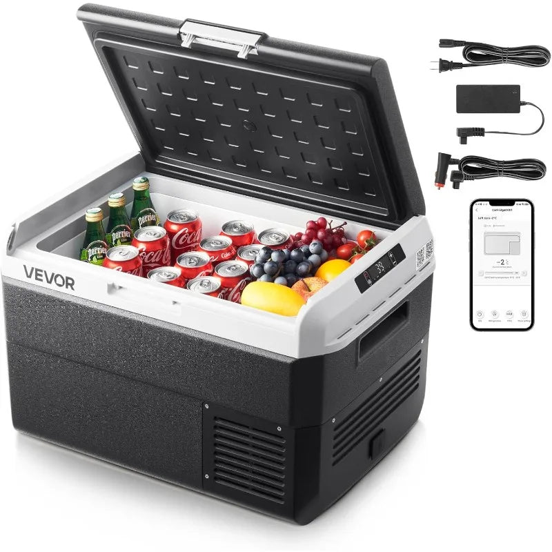 VEVOR 12 Volt Car Refrigerator, 42.3QT/40L Car Fridge, Portable Electric Cooler with -4℉~68℉