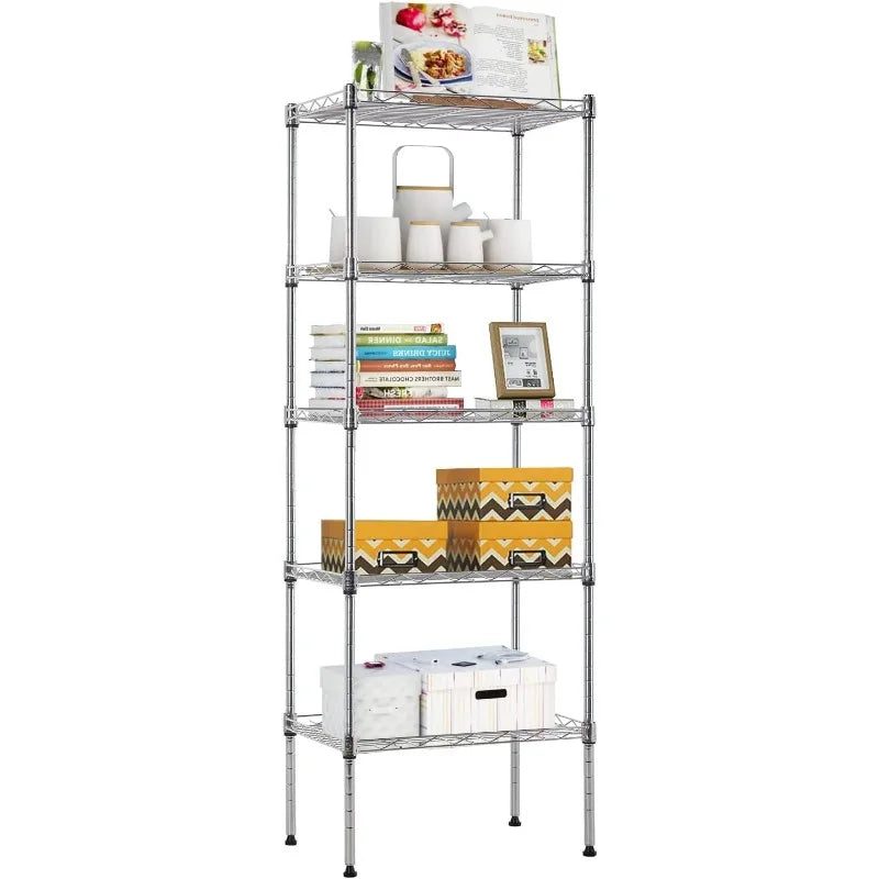 Storage Shelves 2100Lbs Capacity, 6-Shelf on Casters 48" L×18" W×72" H Commercial Wire Shelving Unit