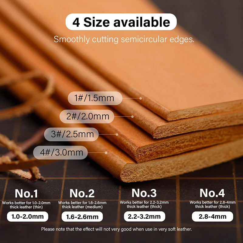 WUTA Sharp Leather Edge Beveler Edge Skiving Polishing Leather Tools /Belt Maker High Carbon Steel