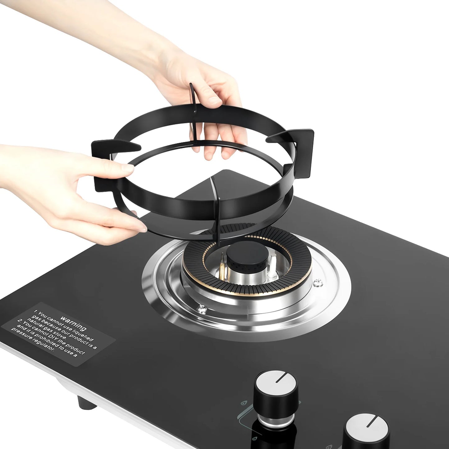 4.2KW+5.2KW Household Double Stove Hob Built in Gas Stove 2 Grade Dual-purpose Burner Natural Gas