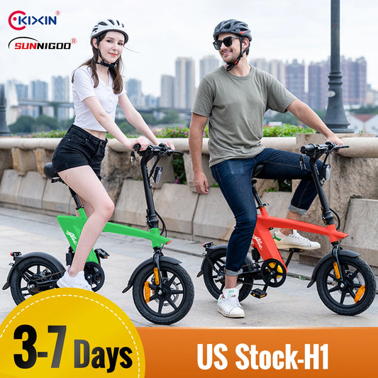 SUNNIGOO 400W Ebike 48V Removable Battery Electric Bike Multi-Shock Absorption Foldable Adult