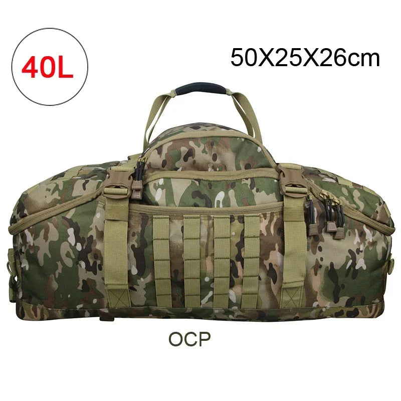 40L 60L 80L Molle Tactical Backpack Large Duffle Bags for Camping Hunting Fishing