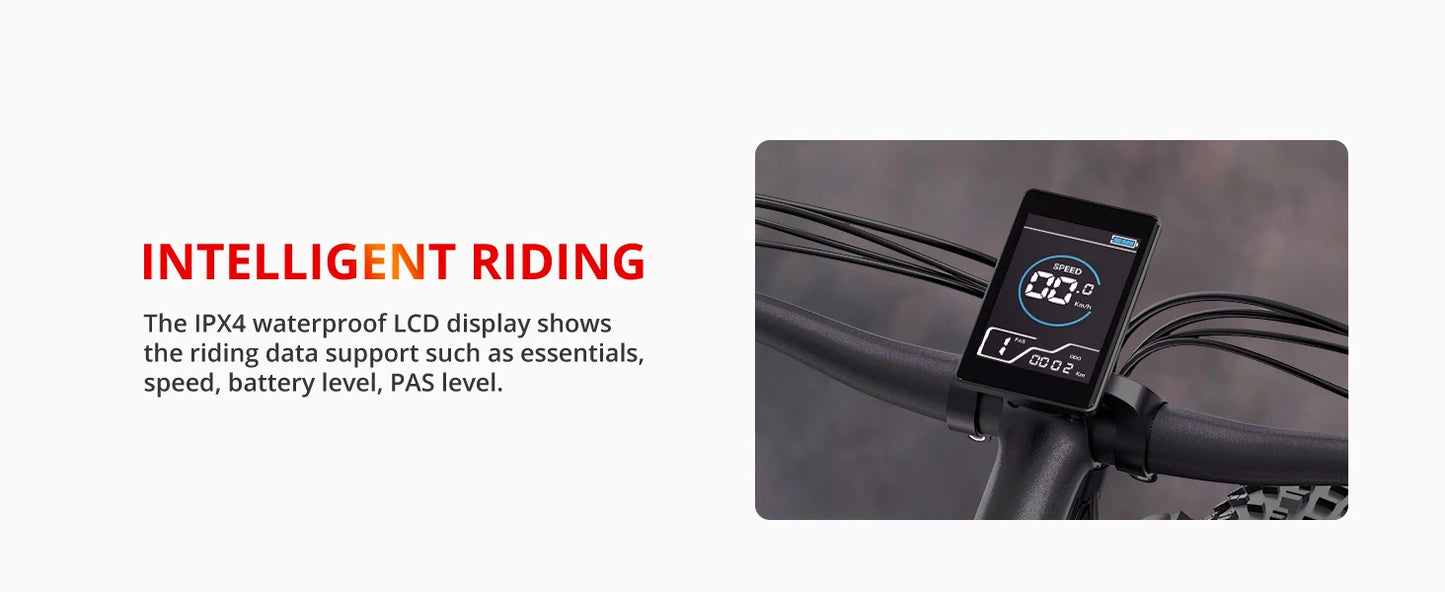 AMYET EB26 Electric Bike for Adults 1000W Electric Bicycle 48V 15AH/26" Fat Tire Mountain 31mph