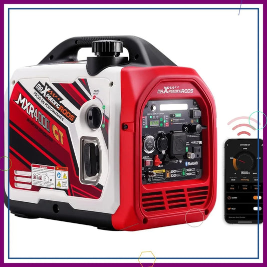 4000W Dual Fuel Inverter Generator with Bluetooth Control, RV Ready, Quiet for Camping & Home Backup
