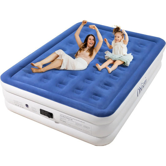 OH Geni Air Mattress Queen Built in Pump 18" Elevated Quick Inflation/Deflation Bed,High Durability