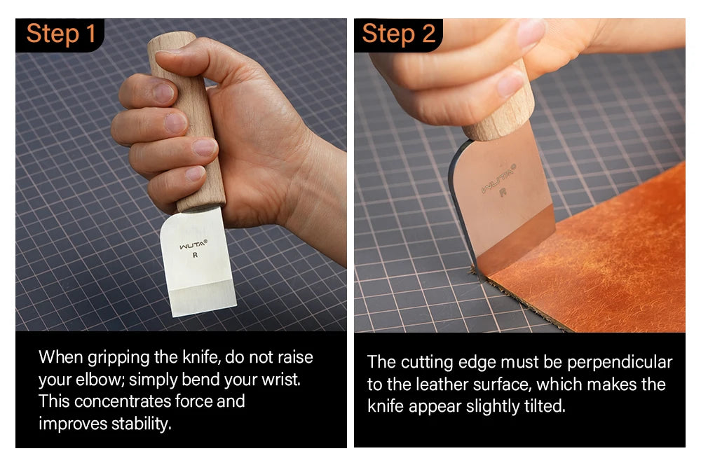WUTA Professional Leather Craft Cutter DIY Cutting Sharping Thinning Skiving Tool Right/Left Handed