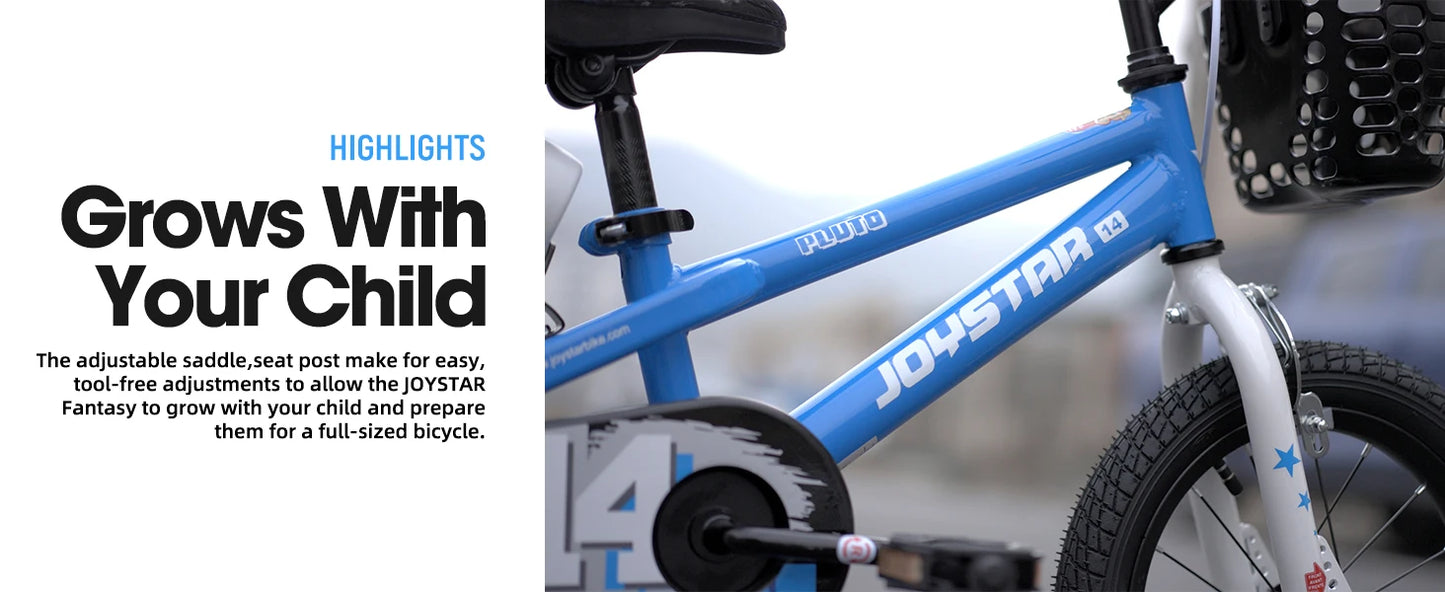 JOYSTAR 12 14 16 18 20 Inch Kids Bike with Light Up Training Wheels, Kids' Bicycle Age 3-12 Years