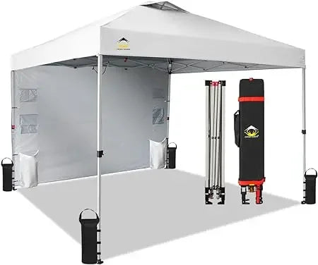 Canopy Tent, Portable Pop Up Outdoor Shelter with Pocket Sidewall, Push Center Lock, UV Protection