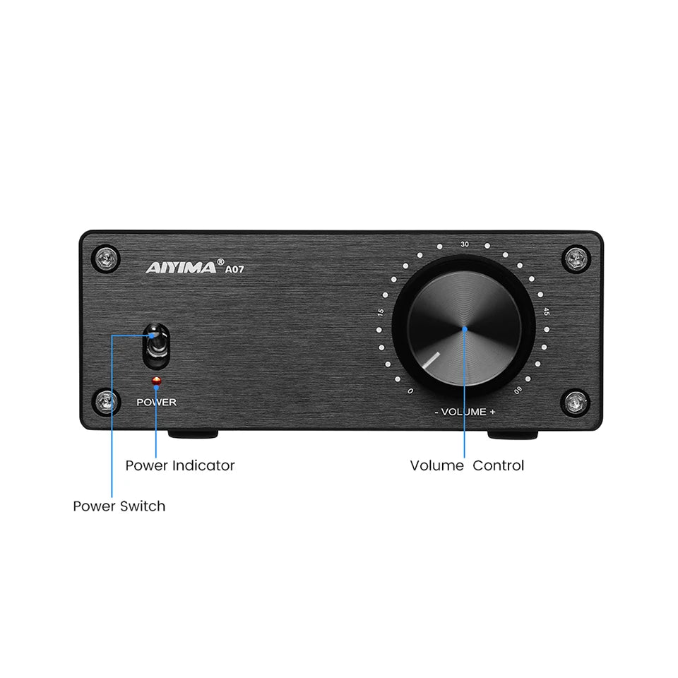 AIYIMA A07 TPA3255 Power Amplifier 300Wx2 Class D Stereo 2.0 Digital Audio Amp HiFi Sound Amplifier