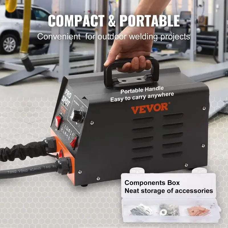 VEVOR Stud Welder 3KW Spot Welder Dent Puller w/6 Welding Modes, Auto Body Spot Welding Dent Puller