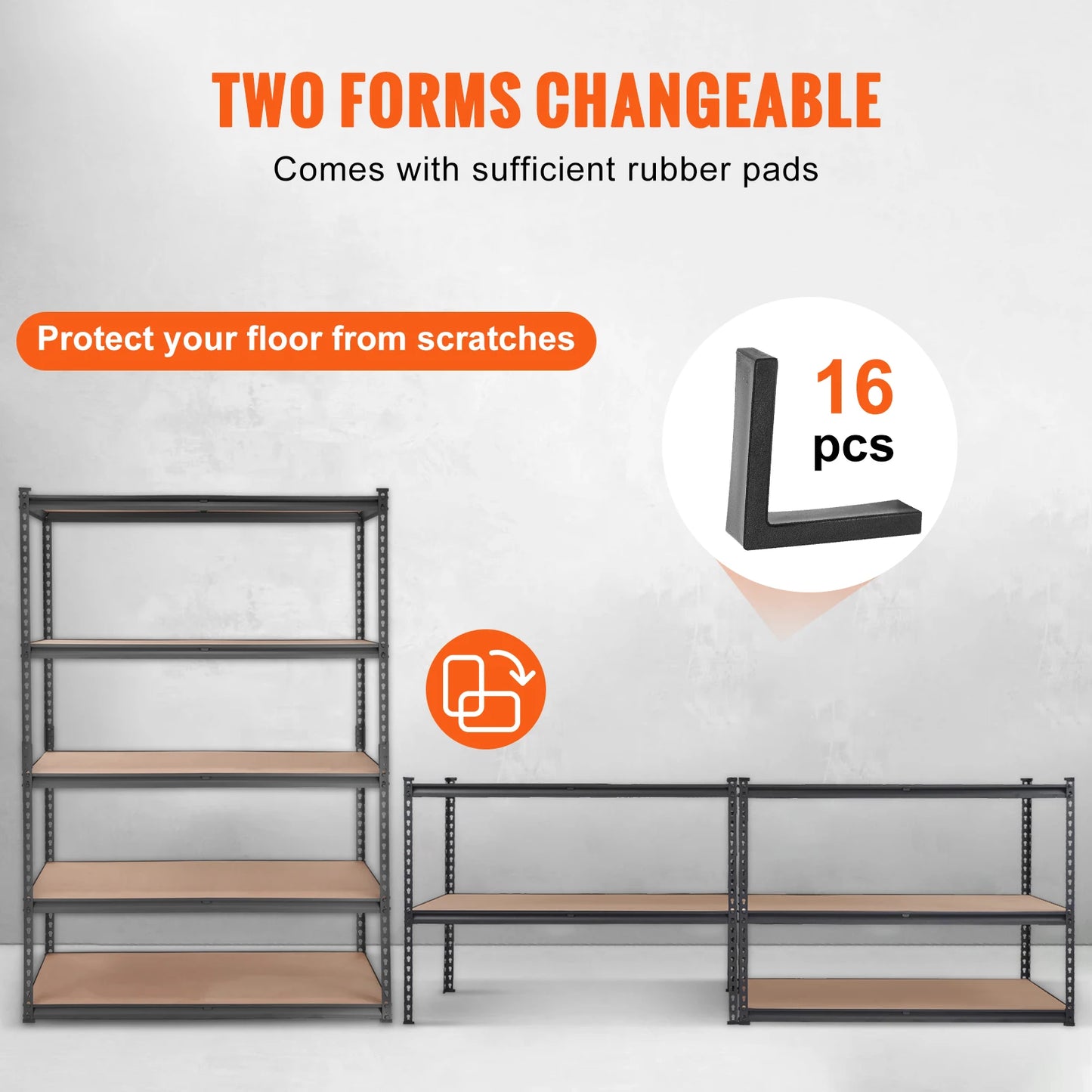 SucceBuy 5 Layers Standing Storage Shelving Unit Heavy Duty Organizer Metal Rack