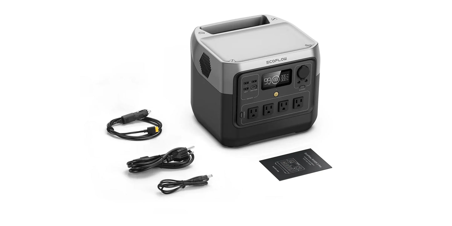 ECOFLOW Solar Generator RIVER 2 Pro 716Wh LiFePO4 Battery, 4x800W AC Outlets (1600W Surge)