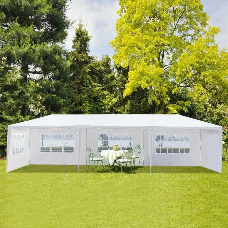 US 10x30 FT Outdoor Party Canopy Tent with 8 Removable Sidewalls, Waterproof Canopy