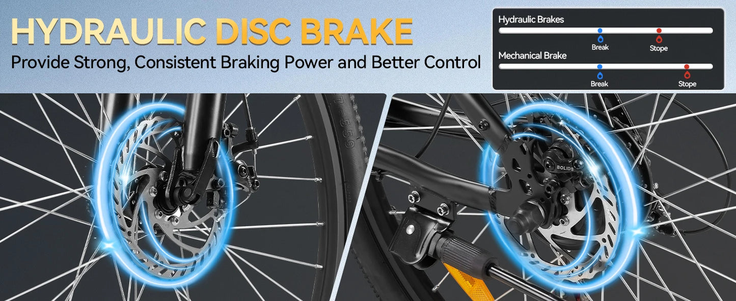 Electric Bicycle 1000W Peak Motor,48V Removable Battery Electric Bike,20MPH,7-Speed,26"Tire E-bike