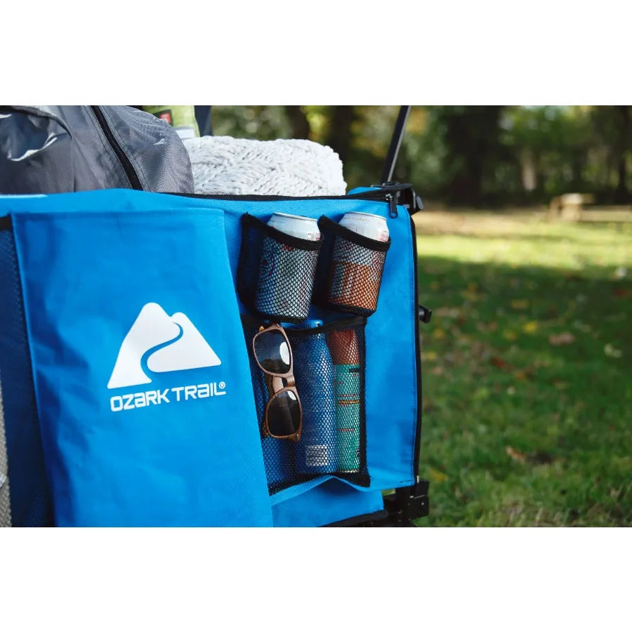 Ozark Trail All-Terrain Big Bucket Cart Wagon, Height 27", Blue